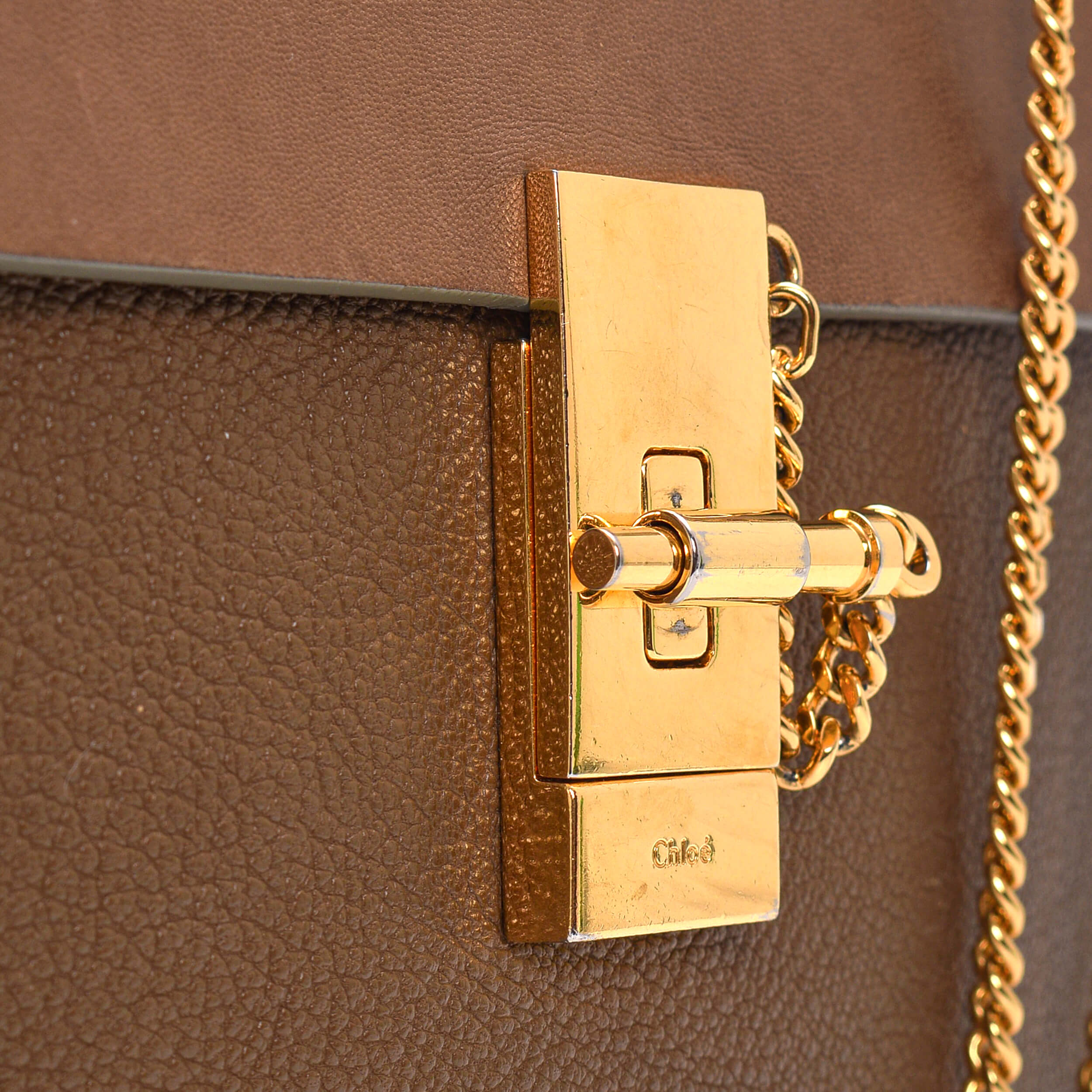 Chloe - Brown Leather Medium Drew Bag